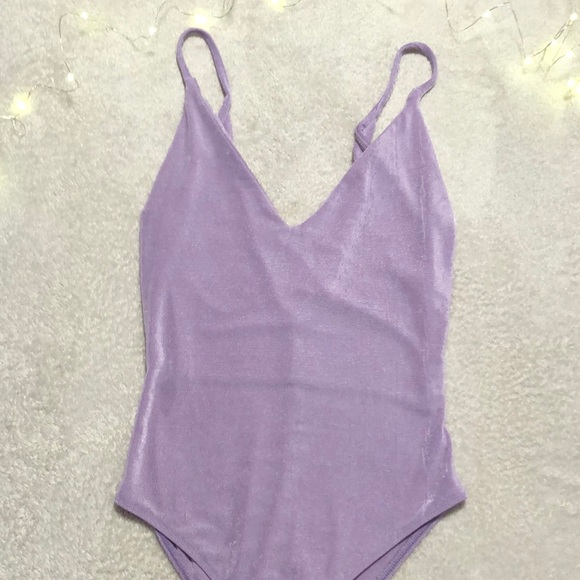 Zara purple shiny bodysuit 🎉 - Picture 1 of 4